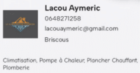 Carte de visite Lacou Aymeric