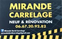 Carte de visite Mirande Carrelage