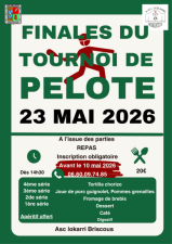 Affiche finales tournoi de pelotes